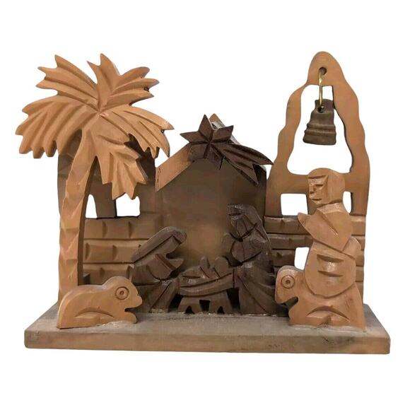 Nativity Olive Wood Hand Made in Bethlehem Israel Holy Land Small - Picture 1 of 6
